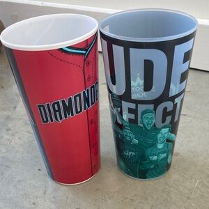 Diamondbacks and Dude Perfect Themed Tumblers nwt great stocking  stuffers.
